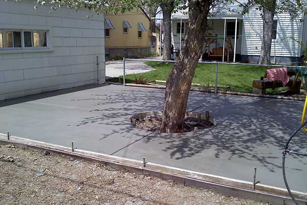 concrete patio install