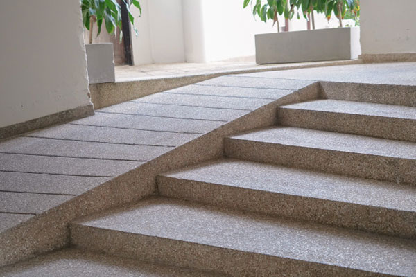concrete ramp and stairs